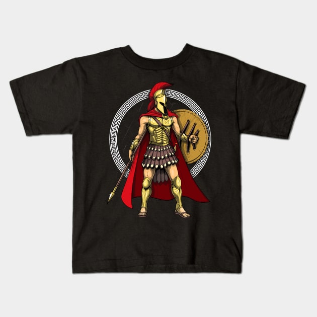 Spartan Warrior Kids T-Shirt by underheaven